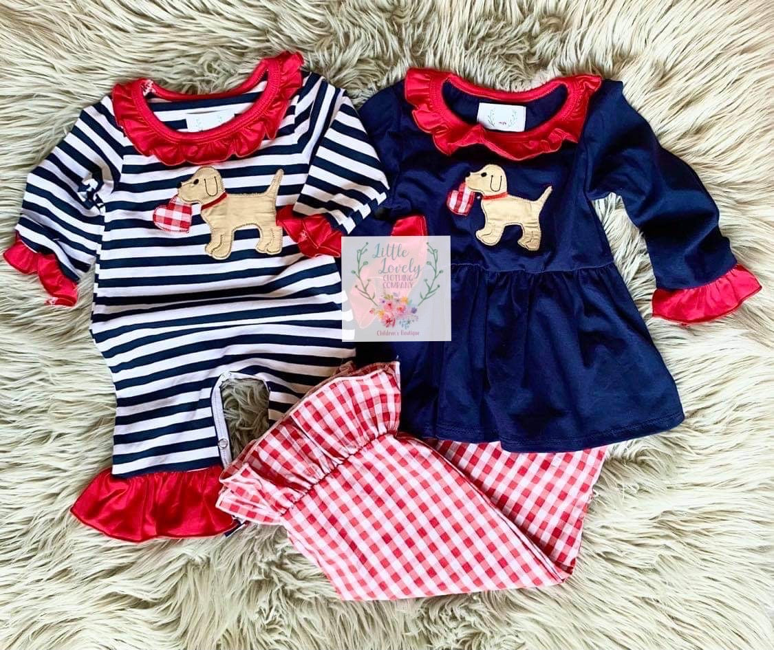 Puppy Love Girls Romper