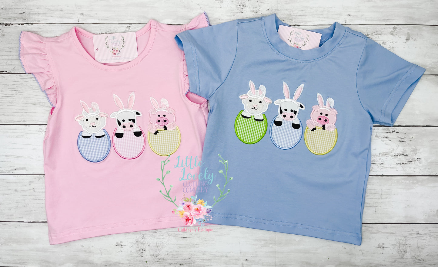 Peek-A-Boo Farm Easter Boys Tee