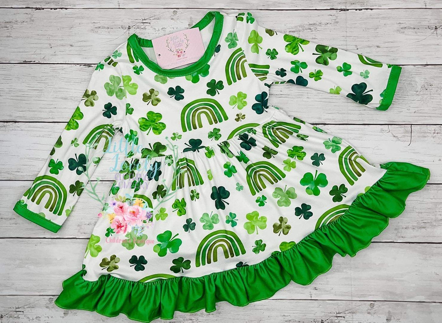 St. Patrick's Day Ruffle Dress-12M