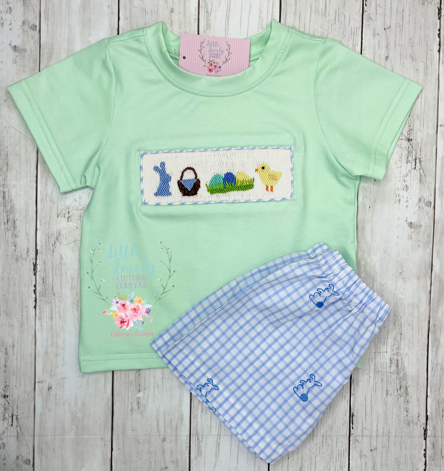 Everything Easter Boy Short Set