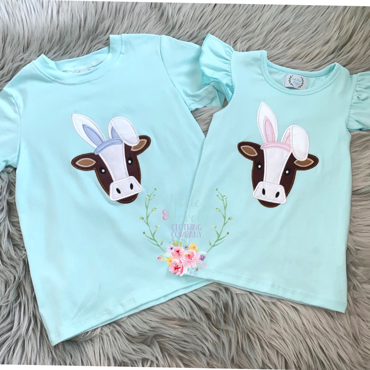 Easter Cow Boy Tee