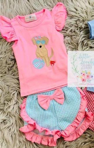 Beach Puppy Girls Short Set