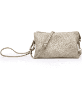 Riley Crossbody/Wristlet Cheetah Print - Gold