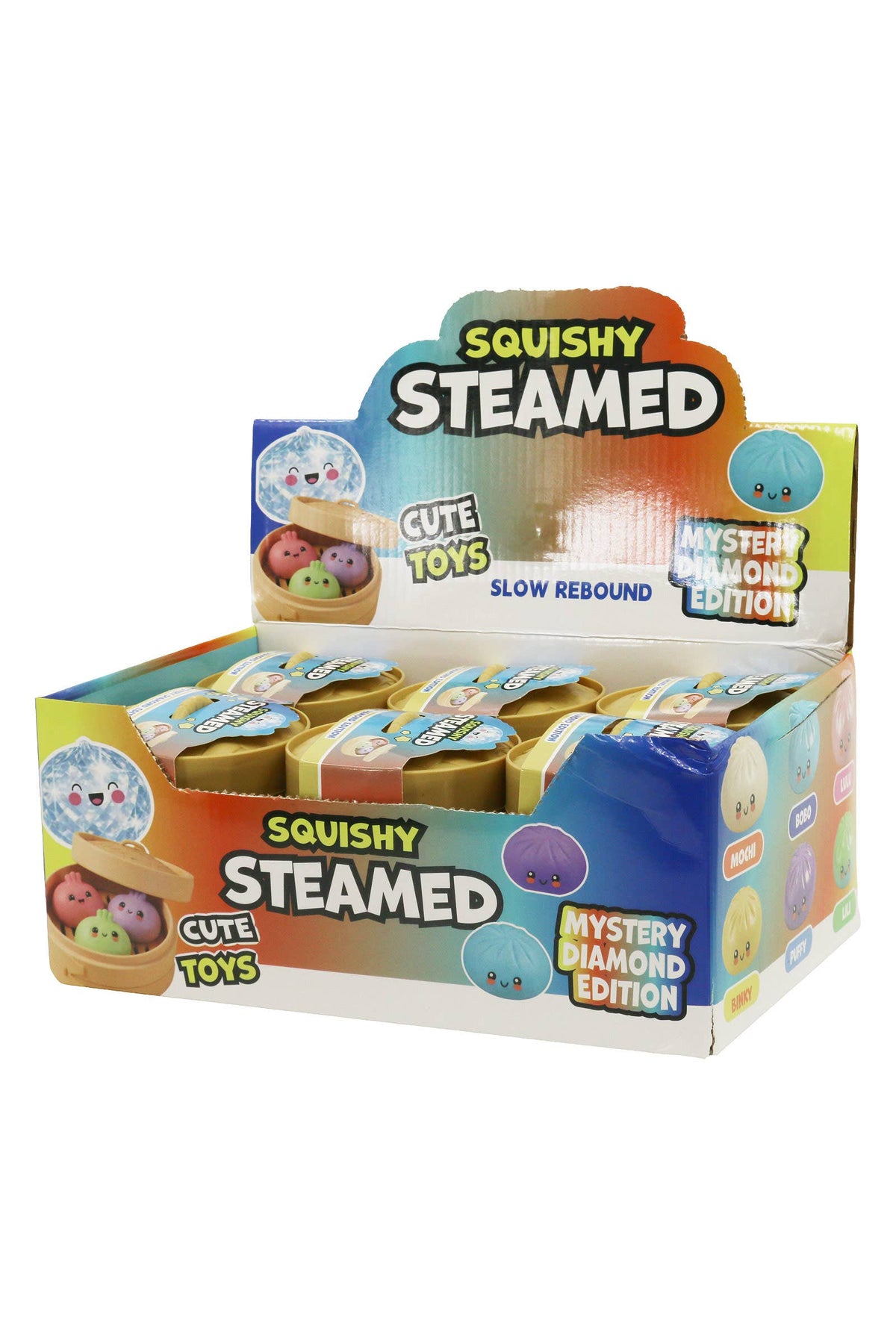 3-Count Colorful Clear Sticky Jiggly Mochi Dumpling Squishy — Presale, Ships in ~2 Weeks