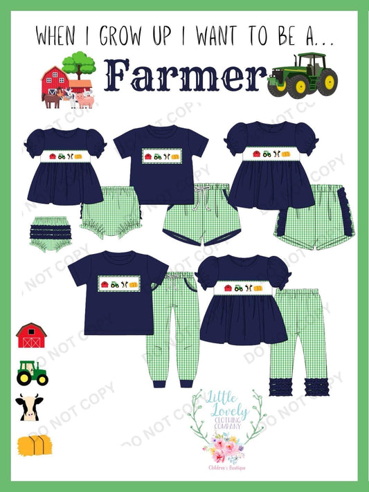 When I Grow Up I Want To Be A Farmer {Smock Pre-Sale} Eta Sept to LLCCO Then to Customers