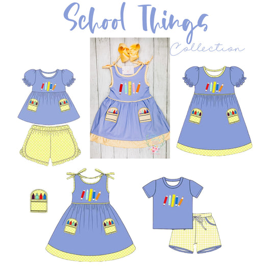 School Things Crayon Collection Pre-Sale, ETA July to LLCCO, then to Customers