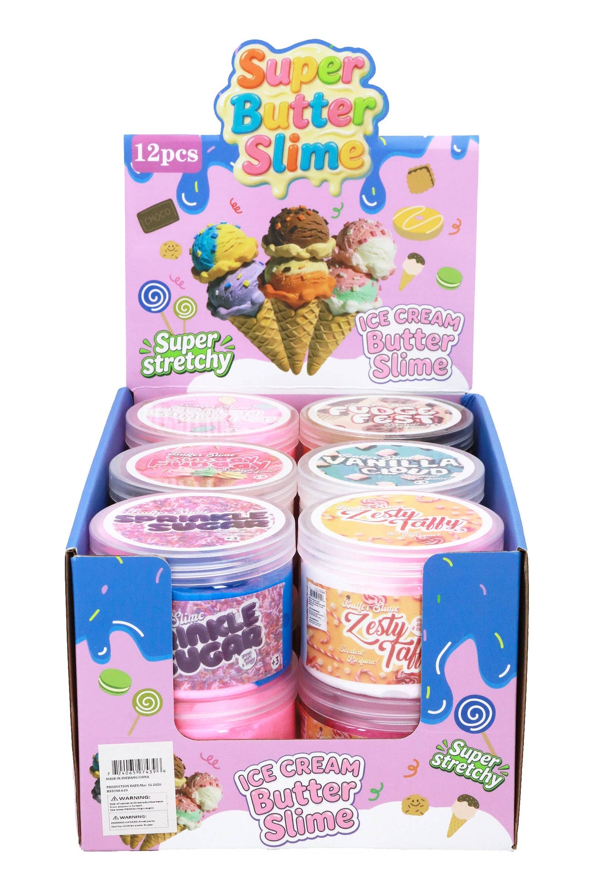 Sweet Desserts Butter Slime Jar - 12 Pcs — Presale, Ships in ~2 Weeks