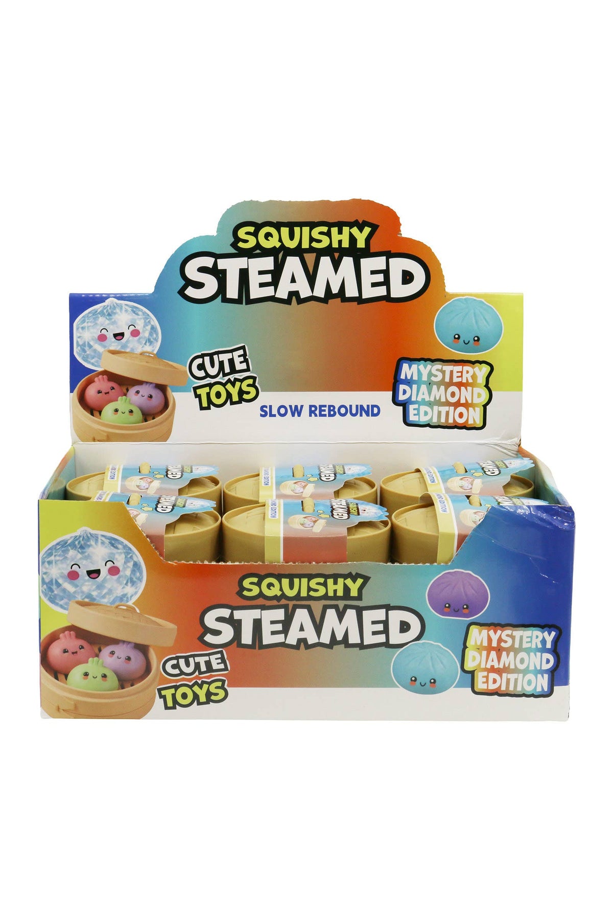 3-Count Colorful Clear Sticky Jiggly Mochi Dumpling Squishy — Presale, Ships in ~2 Weeks