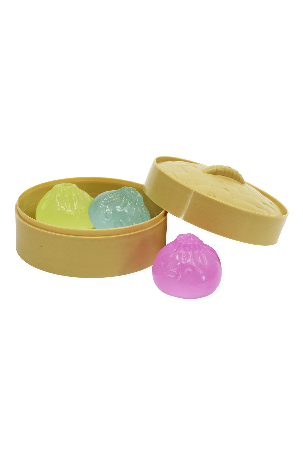 3-Count Colorful Clear Sticky Jiggly Mochi Dumpling Squishy — Presale, Ships in ~2 Weeks
