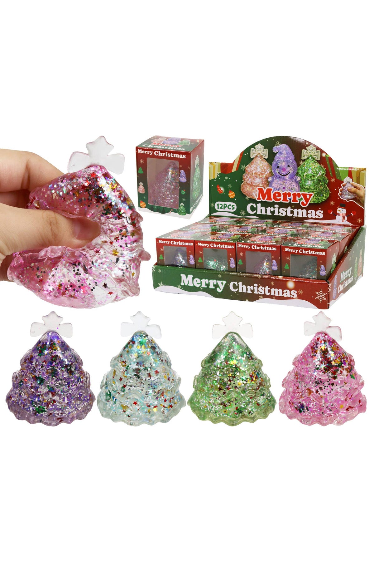 Christmas Tree Glittery Squishy — Presale, Ships in ~2 Weeks