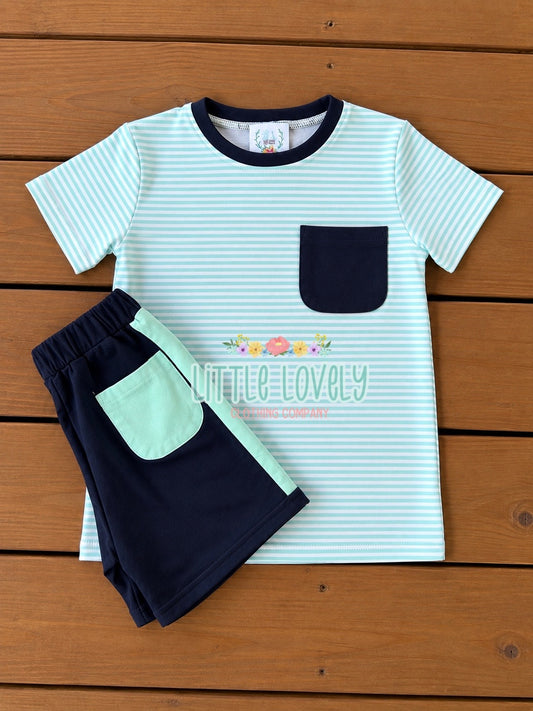 Trevor Stripe Short Set