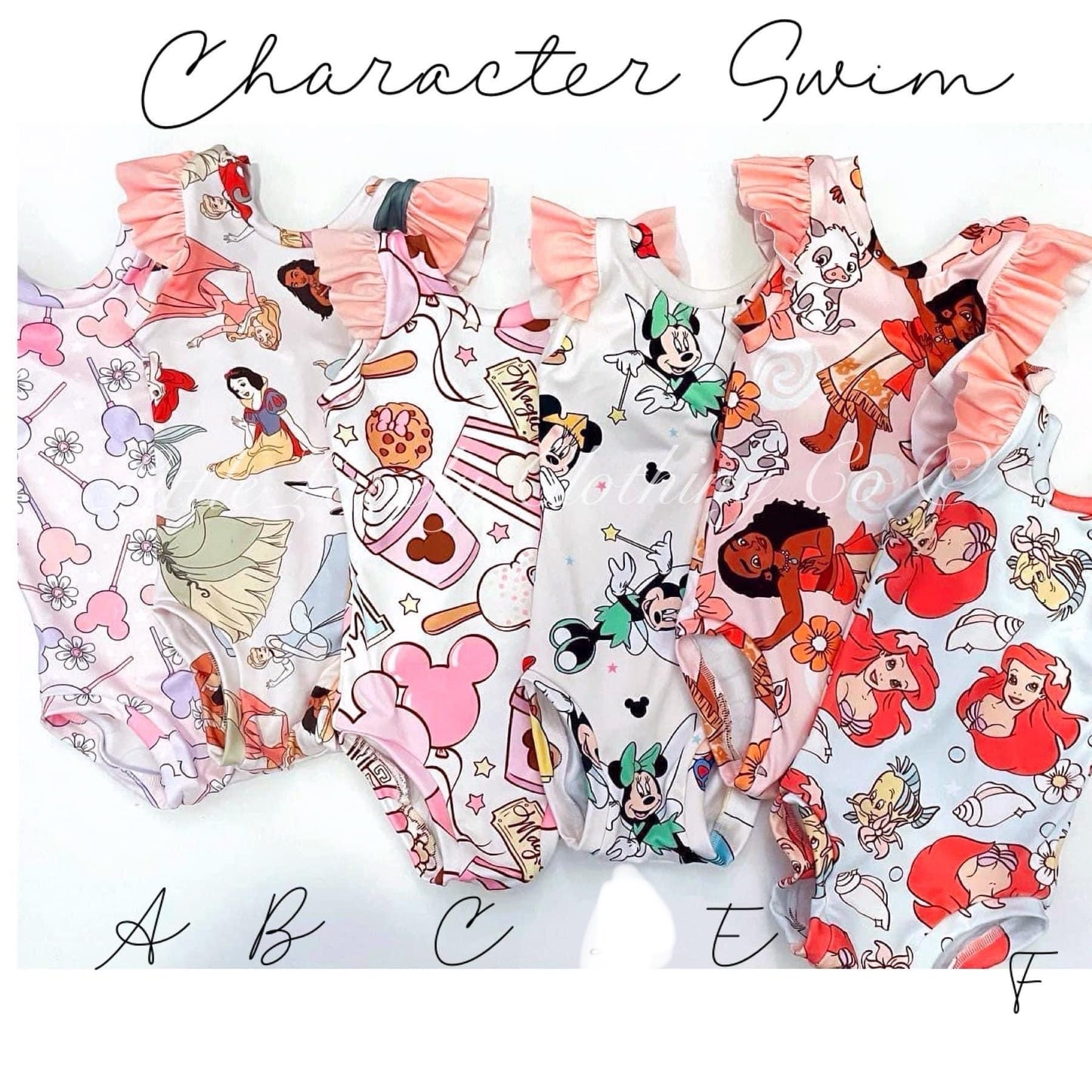 Character Swim Collection ETA May to LLCCO Then to Customers