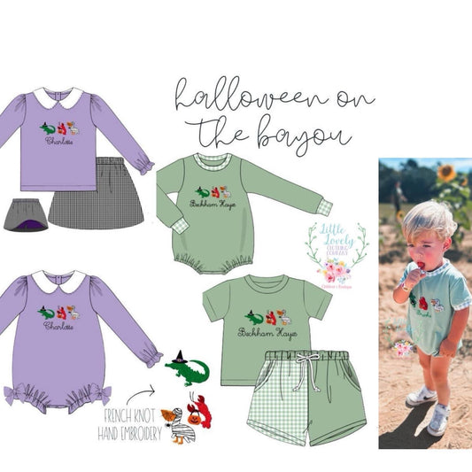 Halloween on the Bayou Smocked Pre-sale ETA Late August to LLCCO Then to Customer