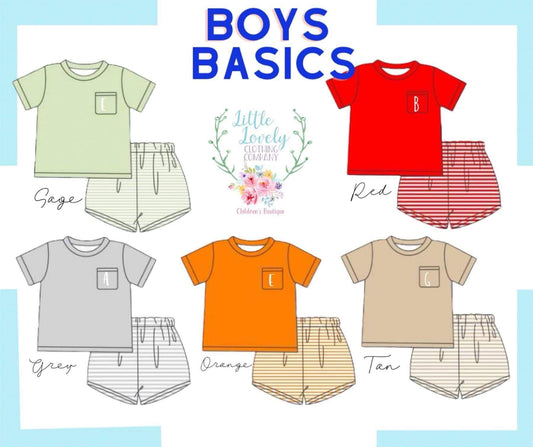 Boys Stripe Basics Collection Presale ETA June to LLCCO Then to Customers