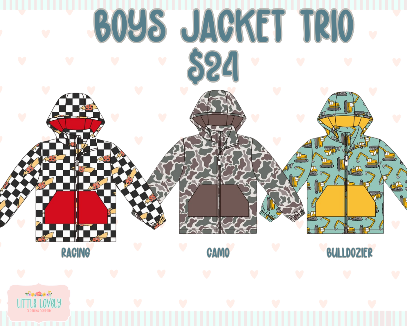 Boys Jacket Mix  ETA: Late Nov