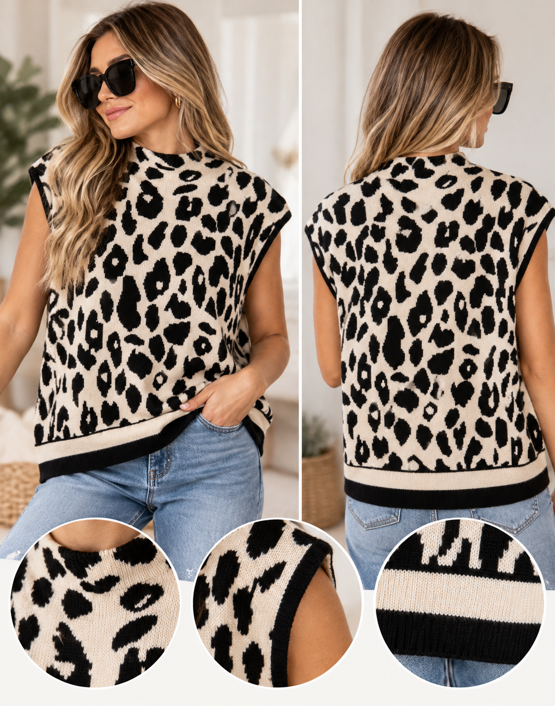 Black Leopard Sweater