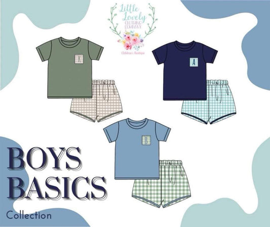 Boys Gingham Basics Collection Pre-Sale, ETA June to LLCCO, then to Customers