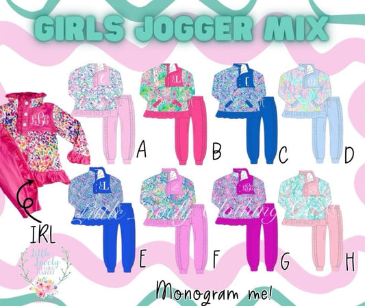 Girls Jogger Mix Eta Late Aug to LLCCO Then to Customers