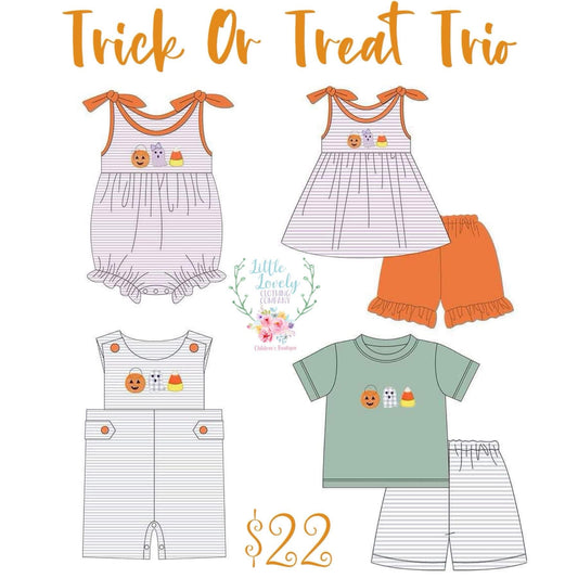 Trick or Treat Trio Collection ETA July to LLCCO Then to Customers