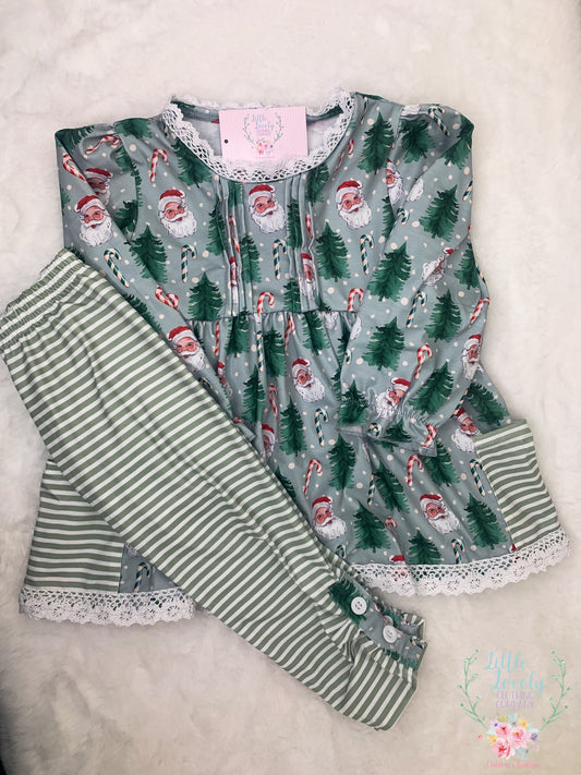 Vintage Santa Stripes Set