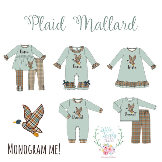 Plaid Mallard Collection Presale ETA Oct Then to Customers