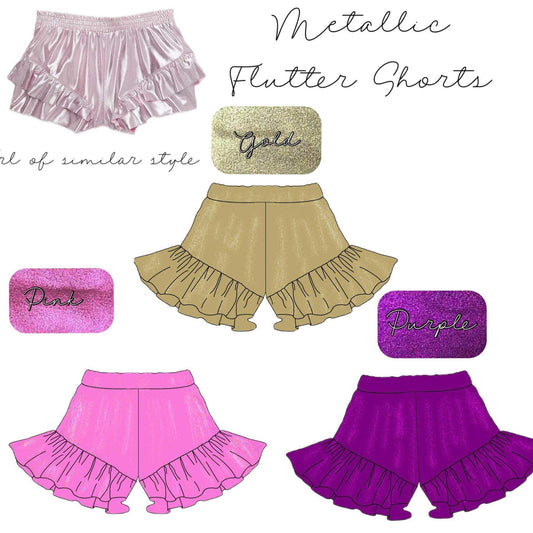 Metallic Flutter Shorts Presale ETA May then to Customer