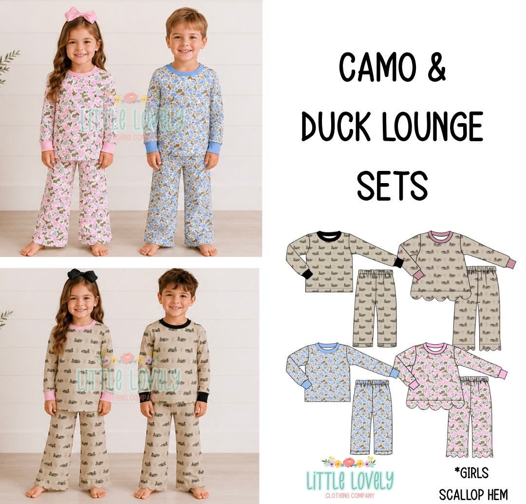Camo & Duck Lounge Sets, Ships Nov