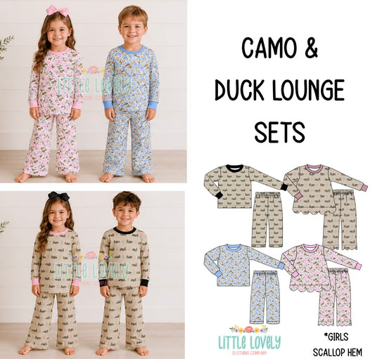Camo & Duck Lounge Sets, Ships Nov