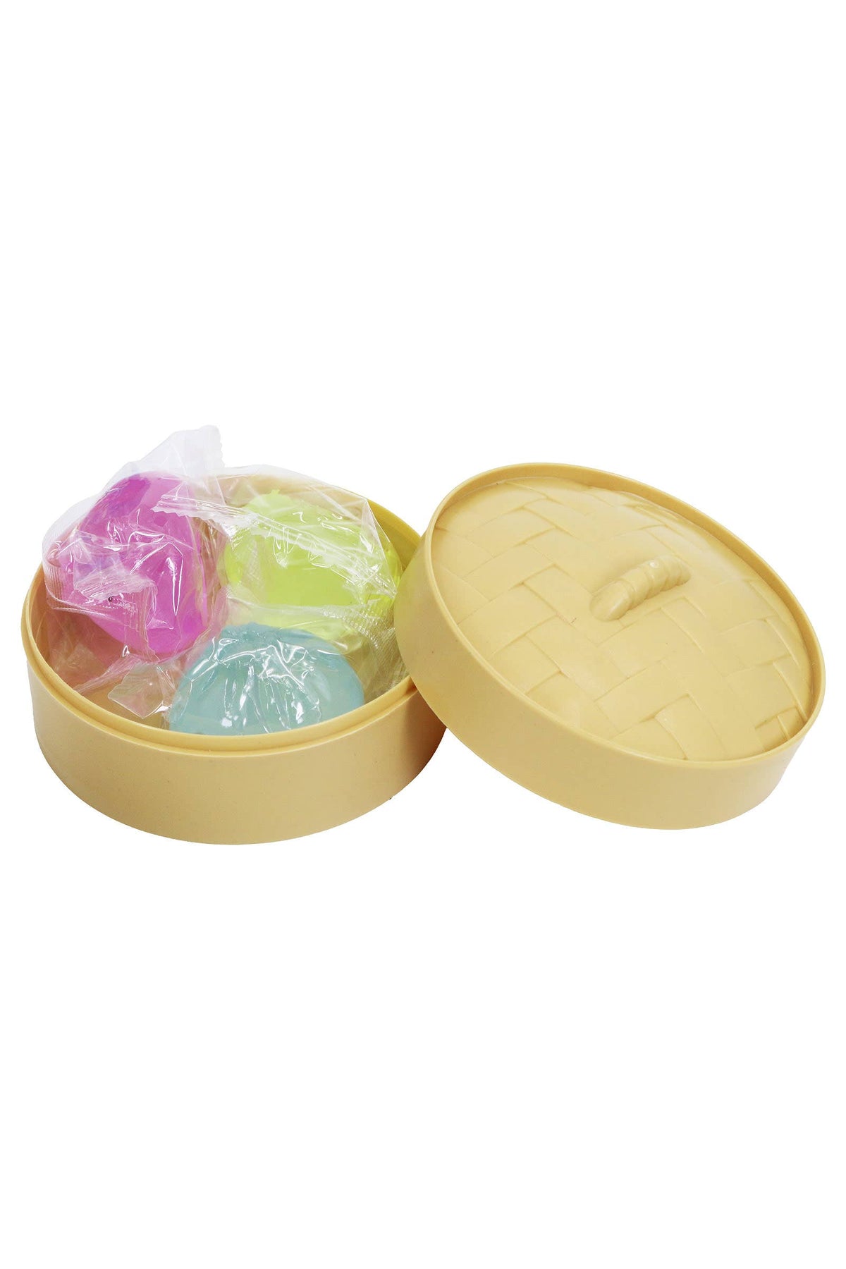 3-Count Colorful Clear Sticky Jiggly Mochi Dumpling Squishy — Presale, Ships in ~2 Weeks
