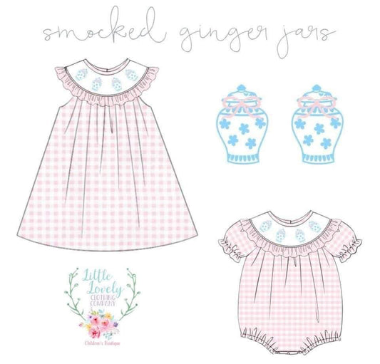 Smocked Ginger Jar Collection Pre-Sale ETA August to LLCCO Then to Customers