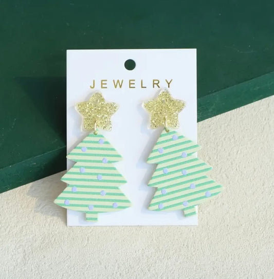 Christmas Tree Stripe Earrings