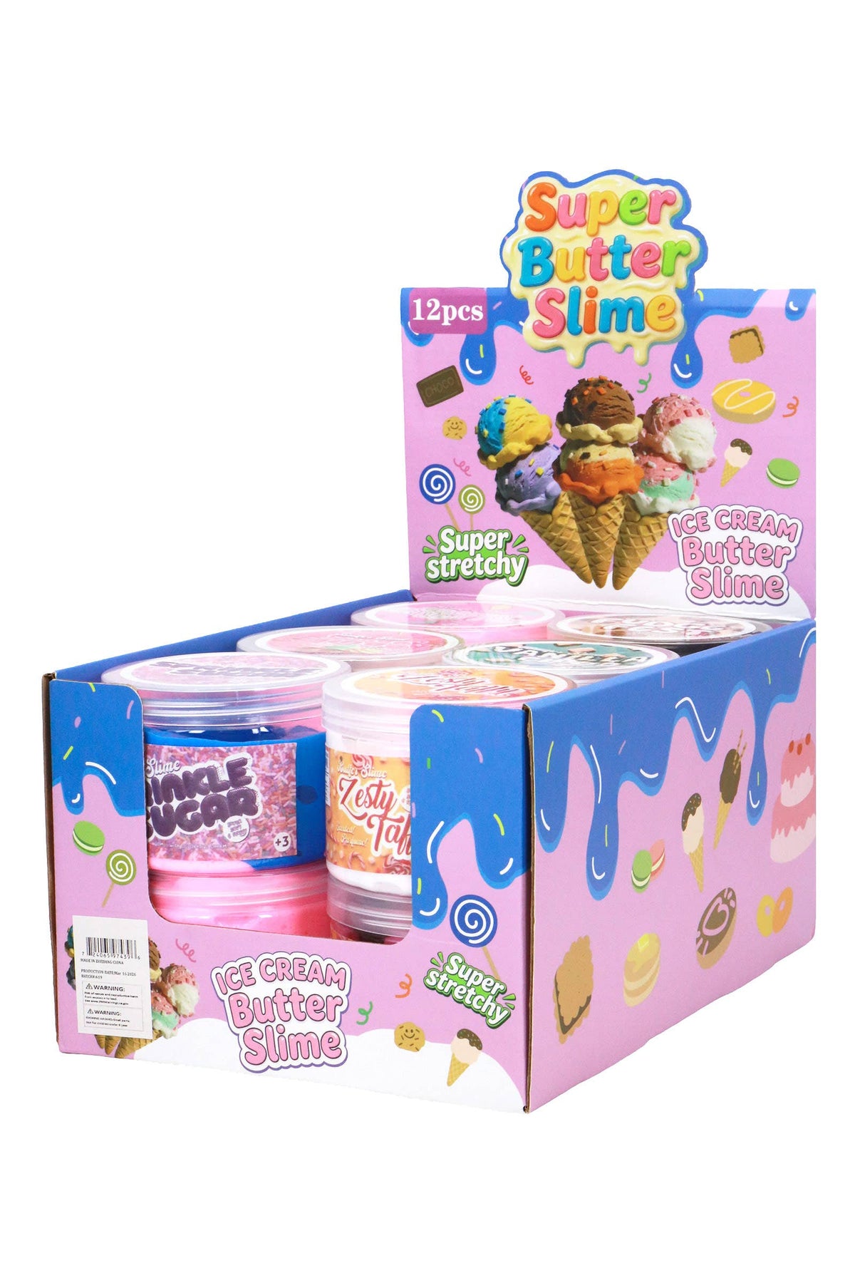 Sweet Desserts Butter Slime Jar - 12 Pcs — Presale, Ships in ~2 Weeks