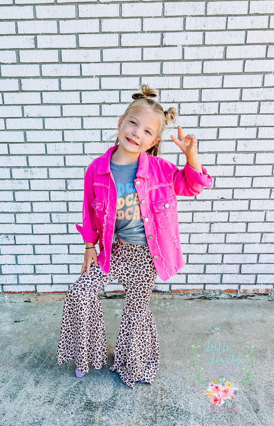 Cheetah-licious Girls Bell Bottoms
