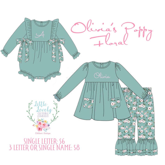 Olivia's Poppy Floral Collection ETA Nov LLCCO