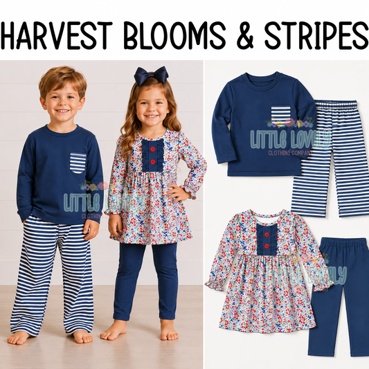Harvest Blooms & Stripes: Ships Nov