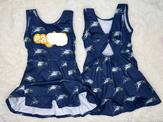 Blue Gold Game Day Skort Dress