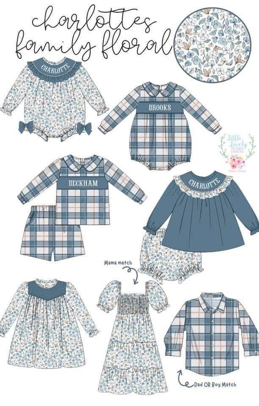 Charlottes Family Floral Collection   Smocked Presale Smocked Pre-sale ETA Late August to LLCCO Then to Customer