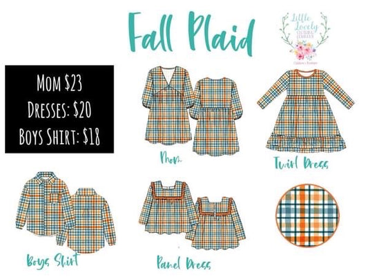 Fall Plaid Mom & Me Collection Presale Eta Sept to LLCCO Then to Customers