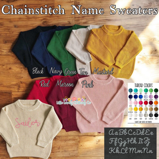 Chain Name Sweaters Presale ETA Jan to LLCCO Then to you