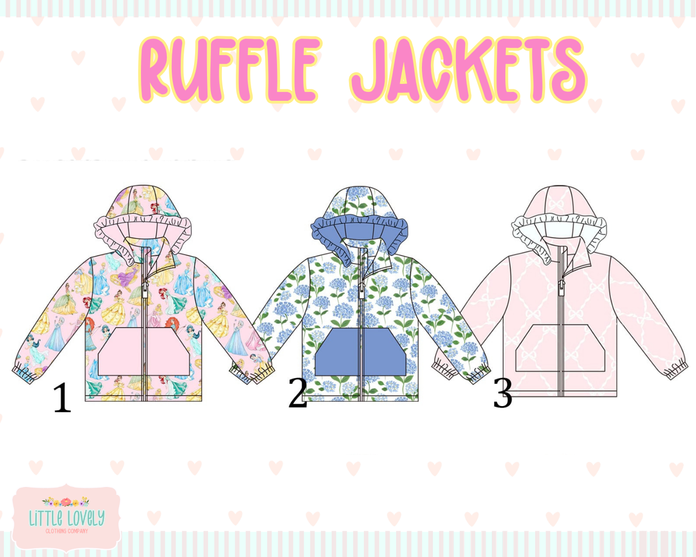 Girls Ruffle Jacket Mix  ETA: Late Nov