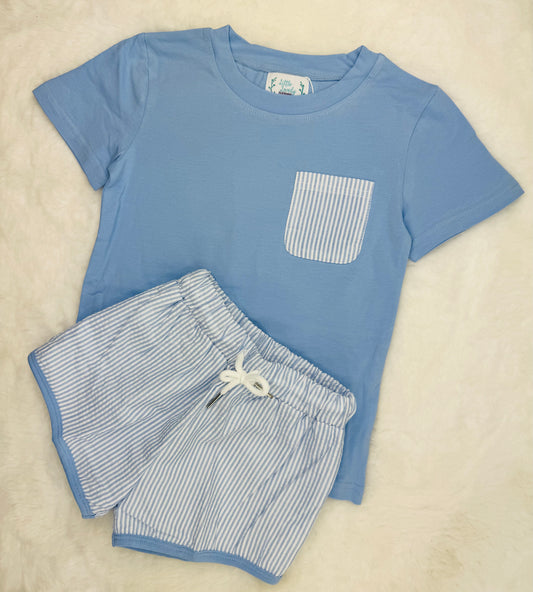 Petals and Stripes Boys Short Set