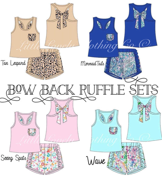 Bow Back Ruffle Sets Collection ETA to Customer Mid April