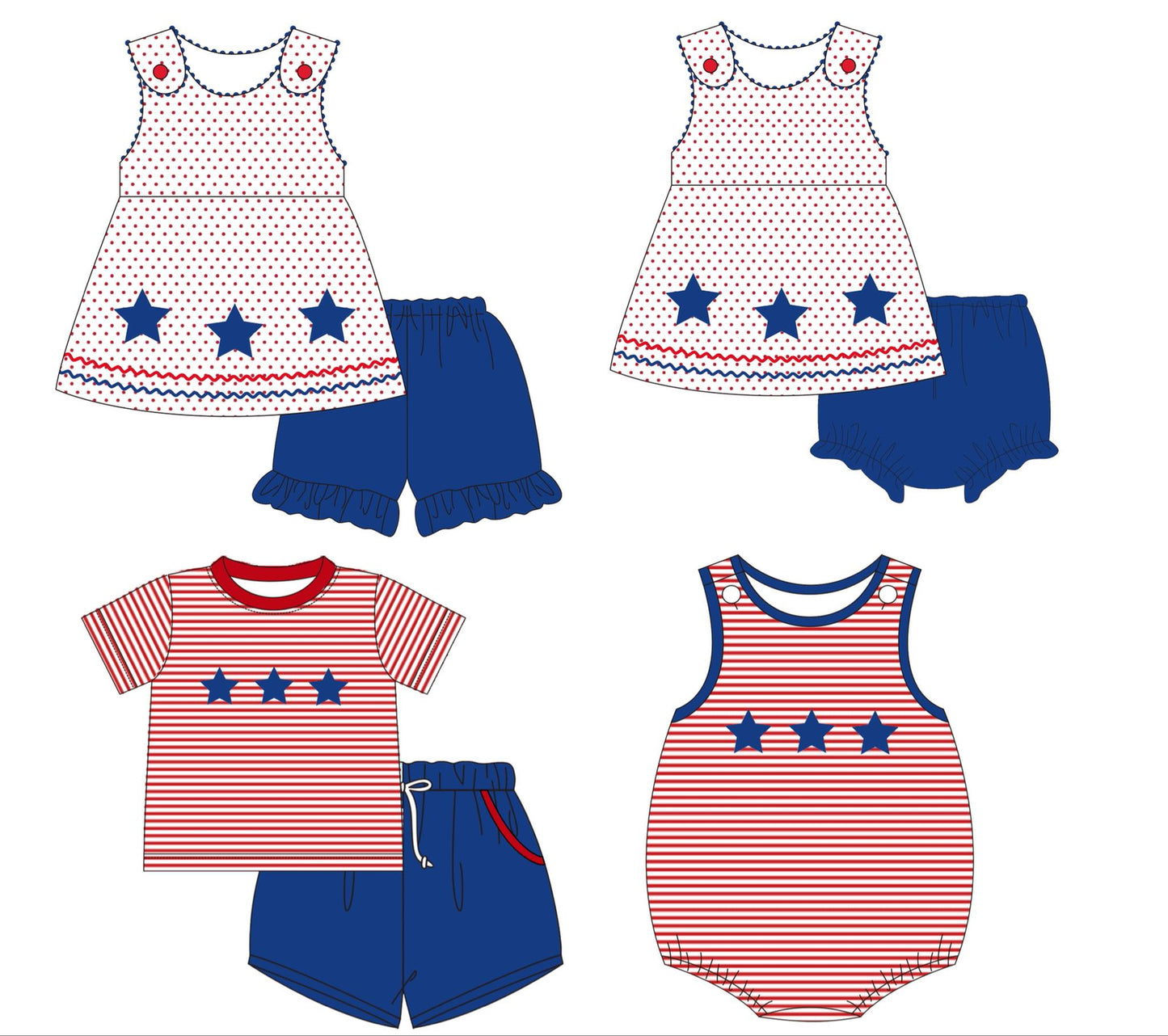 DOTS & STRIPES STAR TRIO, ETA: MAY TO LLCCO