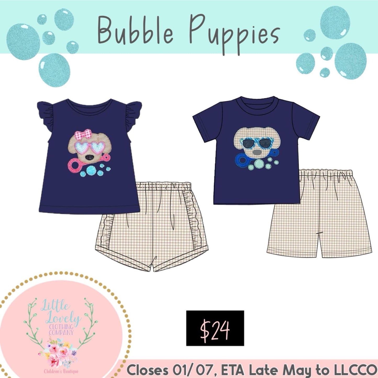 Bubble Puppies Presale ETA Late May to LLCCO then to Customer