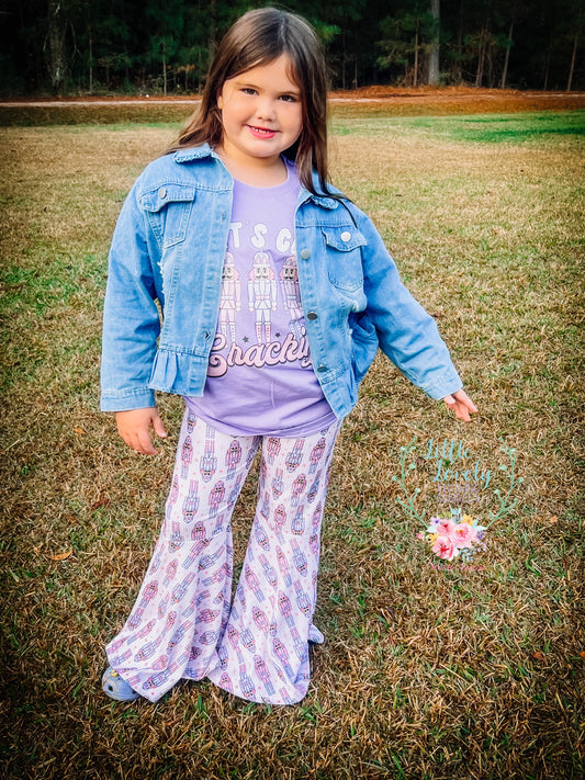 Denim Ruffle Girls Jacket