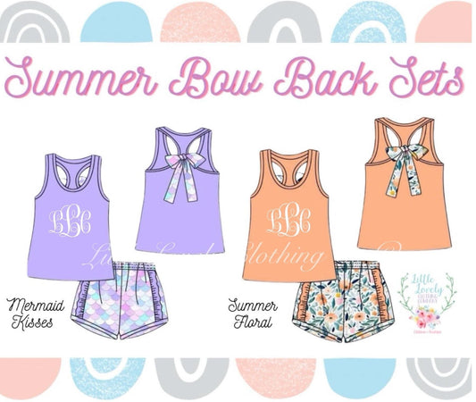 Summer Bow Back Sets Collection ETA Late June to LLCCO Then to Customers