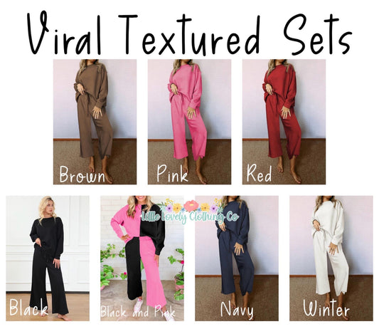 Viral Winter Textured Sets Presale ETA Jan to LLCCO Then to You