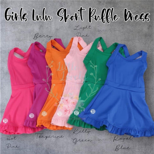 Girls Lulu Skort Ruffle Dresses ETA End of May to LLCCO Then to Customers