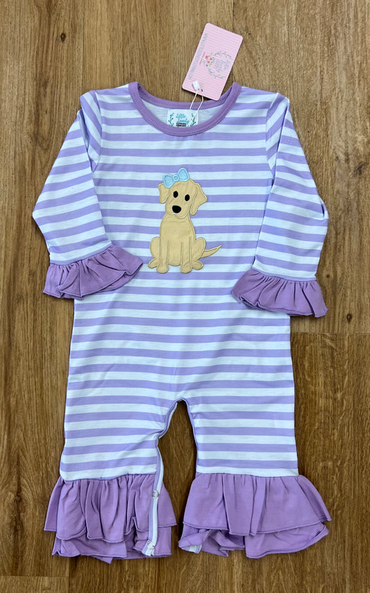 Simple Pup Girls Romper