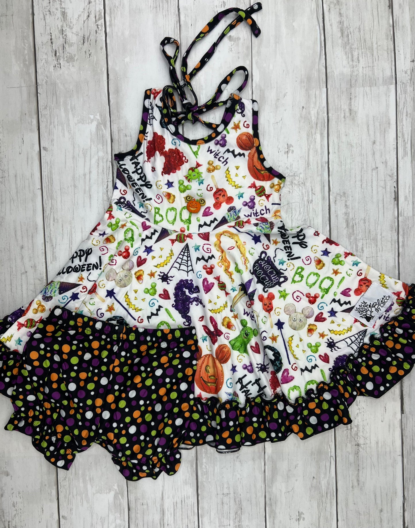 Halloween Mouse Dress & Bloomer Set